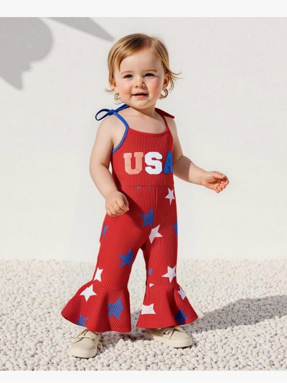 4th Fourth Of July Baby Girl Outfit USA Romper 0-6 month